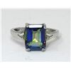 Image 1 : Mystic Topaz & Diamond Sterling Silver Ring