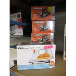 5 Assorted Steam Irons - Store Returns