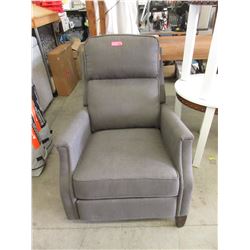 Gray Fabric Upholstered Push Back Recliner