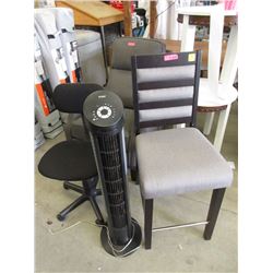 Tower Fan, Task Chair & 26" Stool