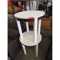 Pair of White Wood End Tables