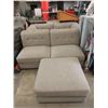 Image 1 : 5 Piece Beige Fabric Modular Sectional