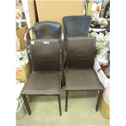 2 Dining Chairs & Two 30   Stools - Store Returns