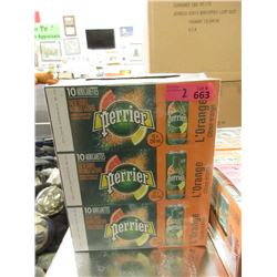 2 Flats of Perrier L'Orange Natural Mineral Water