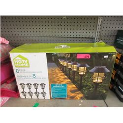 8 Piece LED Solar Pathway Lights - Store Return