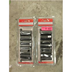 2 New 9 Piece 1/2  Deep Impact Socket Sets