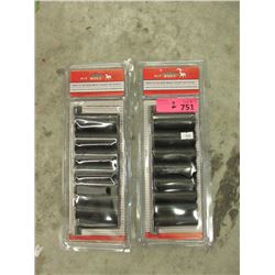 2 New 9 Piece 1/2  Deep Impact Socket Sets