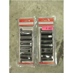 2 New 9 Piece 1/2" Deep Impact Socket Sets