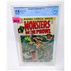 Image 1 : Graded 1972  "Monsters on the Prowl #16" Comic