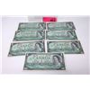 Image 1 : Seven 1967 Canadian Centennial One Dollar Bills
