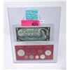 Image 1 : 1967 Centennial Dollar Bill and Coin Set