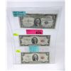 Image 1 : 3 Vintage USA Bills - 1953 & 1963 $2
