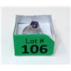 Image 2 : Sterling Silver Amethyst & Diamond Cocktail Ring