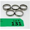 Image 1 : 5 Brand New Titanium Rings - Smooth Comfort Fit