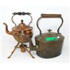 Image 1 : Vintage Copper Kettle and Toddy Kettle