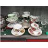 Image 3 : Shelf Lot - Pinwheel Crystal, Bone China & More