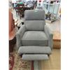 Image 1 : Grey Fabric Upholstered Manual Recliner
