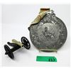Image 1 : Vintage Pewter Wall Plaque & 5" Cannon Model