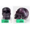 Image 1 : 4.5" x 3.5" Carved Amethyst Gemstone Skull