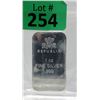 Image 1 : 1 Oz Republic Metals Corp .999 Silver Bar