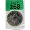 Image 1 : 1 Oz 1989 Canada .9999 Silver Maple Leaf Coin