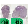 Image 1 : Hand Carved Amethyst Quartz Skull - 1.5 x 2 x