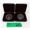 Image 2 : Two 1958 Canadian Silver Dollar Coins -.800 Silver