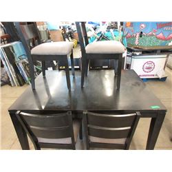 Black Dining Table with 6 Chairs