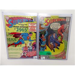 Two Vintage 12¢ "Superman" DC Comics