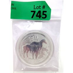 2 Ounce .999 Fine Silver  Year of the Horse  Coin