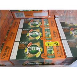 2 Flats of Perrier L'Orange Natural Mineral Water