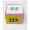 Image 2 : New Sterling Silver Blue Topaz & Diamond Earrings