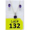 Image 1 : New Sterling Silver Amethyst Earring & Pendant