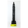 Image 1 : 12 Inch "Wolf Originals" Black Totem Sculpture