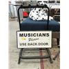 Image 1 : Multi Guitar Stand and Wood Musician Sign