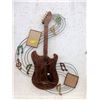 Image 1 : Large Metal Wall Art Guitar - 26" x 36"