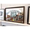 Image 1 : Wood Framed British Pub Whiskey Mirror