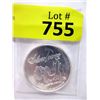 Image 1 : 1 Troy Oz. .999 Fine Silver "Miner & Mule" Round
