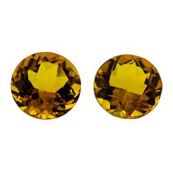 11.05 ctw.Natural Round Cut Citrine Quartz Parcel of Two