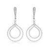 14k White Gold 1.23CTW Diamond Earrings, (SI3/G)
