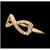 Image 1 : 0.19 ctw Diamond Ring - 14KT Rose Gold