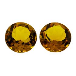 12.04 ctw.Natural Round Cut Citrine Quartz Parcel of Two