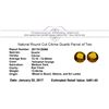 Image 3 : 12.04 ctw.Natural Round Cut Citrine Quartz Parcel of Two