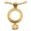 Image 3 : Chanel Gold Chain CC Round Magnify Glass Drop Pendant Vintage Necklace 95A