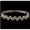 1.55 ctw Diamond Bangle Bracelet - 18KT White Gold