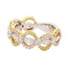 0.5 ctw Diamond Band - 18KT White, Yellow & Rose Gold