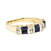0.60 ctw Sapphire and Diamond Ring - 14KT Yellow Gold