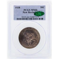 1938 New Rochelle Commemorative Half Dollar Coin PCGS MS66 CAC