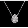 14KT White Gold 0.85 ctw Diamond Necklace