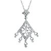 14k White Gold 0.50CTW Diamond Pendant, (I2-I3/H-I)